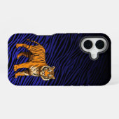 Gradient Tiger Pattern with Tiger iPhone 16 Hoesje (Achterkant horizontaal)