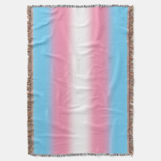 Gradient Transgender Pride Flag - Trans Flag Deken (Voorkant Verticaal)