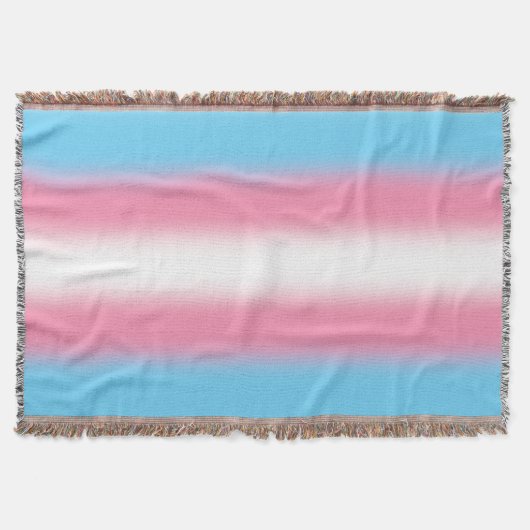 Gradient Transgender Pride Flag - Trans Flag Deken (Voorkant)