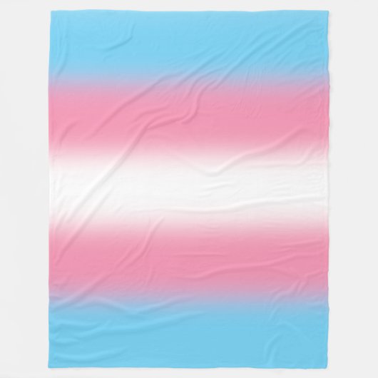 Gradient Transgender Pride Flag - Trans Flag Fleece Deken (Voorkant)