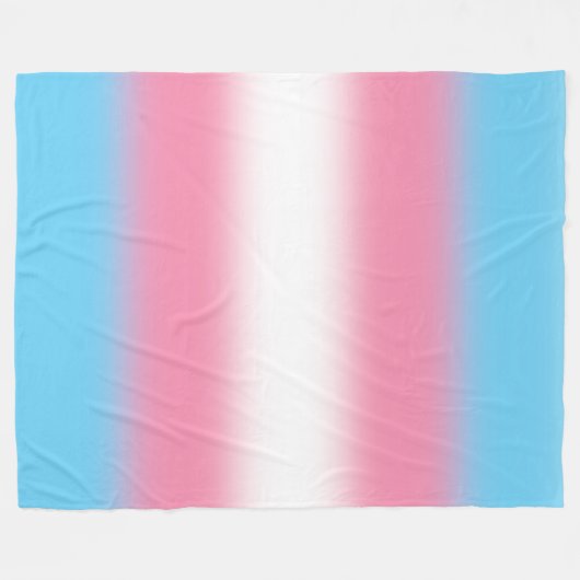 Gradient Transgender Pride Flag - Trans Flag Fleece Deken (Voorkant (Horizontaal))