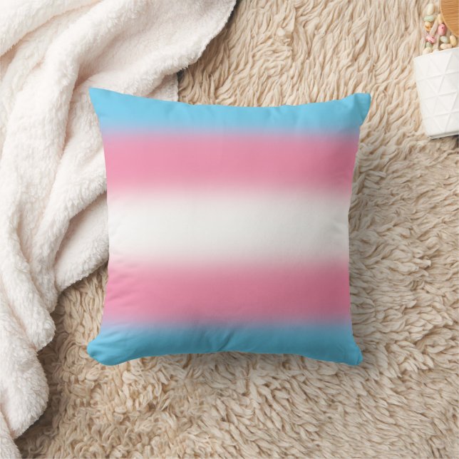 Gradient Transgender Pride Flag - Trans Flag Kussen (Deken)