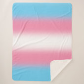 Gradient Transgender Pride Flag - Trans Flag Sherpa Deken (Voorkant)