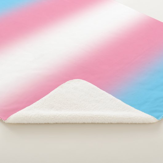 Gradient Transgender Pride Flag - Trans Flag Sherpa Deken (3/4)