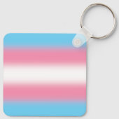 Gradient Transgender Pride Flag - Trans Flag Sleutelhanger (Achterkant)
