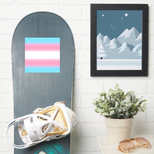 Gradient Transgender Pride Flag - Trans Flag Sticker (Snowboard)