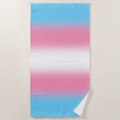 Gradient Transgender Pride Flag - Trans Flag Strandlaken (Voorkant)