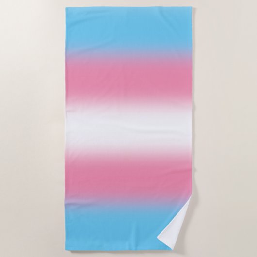 Gradient Transgender Pride Flag - Trans Flag Strandlaken (Voorkant)