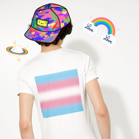 Gradient Transgender Pride Flag - Trans Flag T-shirt