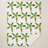 gradient tropics flowers sherpa deken (Voorkant)