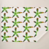 gradient tropics flowers sherpa deken (Voorkant (horizontaal))