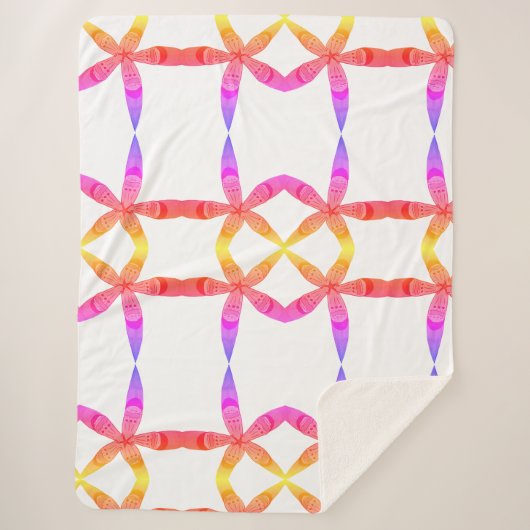 gradient tropics flowers sherpa deken (Voorkant)