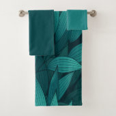 Gradiënt tropische bladeren bad handdoek (Insitu)
