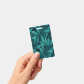 Gradiënt tropische bladeren badge (Handheld)