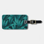 Gradiënt tropische bladeren bagagelabel (Voorkant horizontaal)