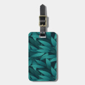 Gradiënt tropische bladeren bagagelabel (Voorkant verticaal)