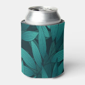 Gradiënt tropische bladeren blikjeskoeler (Blikje Voorkant)