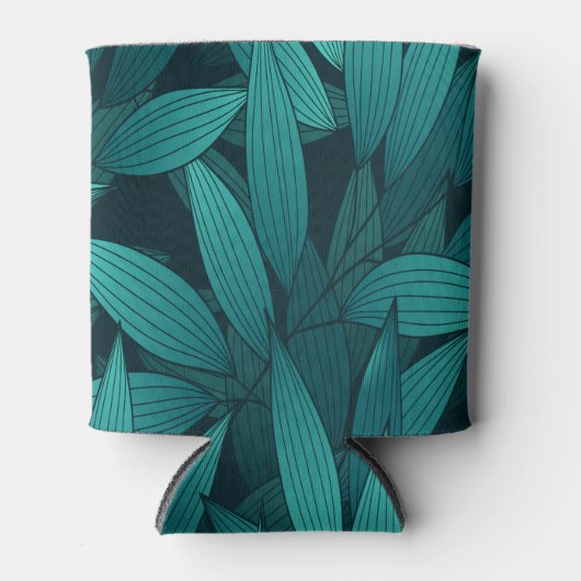 Gradiënt tropische bladeren blikjeskoeler (Voorkant)