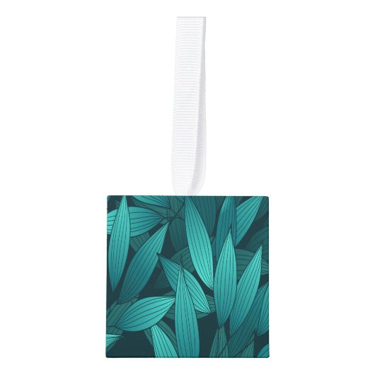 Gradiënt tropische bladeren decoratie (Voorkant)