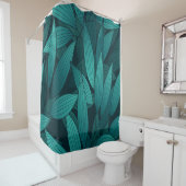 Gradiënt tropische bladeren douchegordijn (In situ)