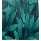 Gradiënt tropische bladeren douchegordijn (Voorkant)