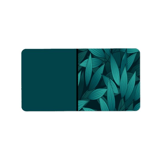 Gradiënt tropische bladeren etiket (Voorkant)