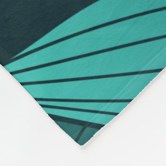 Gradiënt tropische bladeren fleece deken (Hoek)