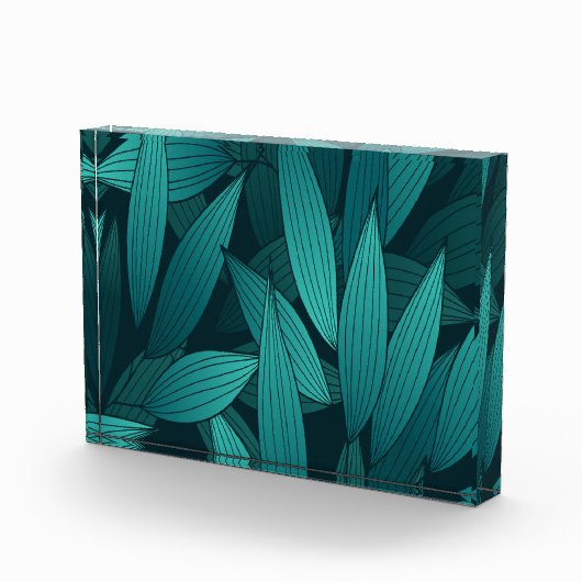 Gradiënt tropische bladeren fotoblokken (Rechts)