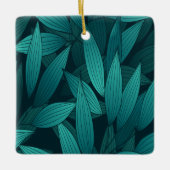 Gradiënt tropische bladeren keramisch ornament (Voorkant)