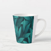 Gradiënt tropische bladeren latte mok (Rechts)