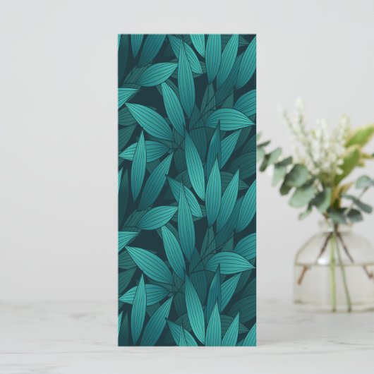Gradiënt tropische bladeren menu (Staand voorkant)