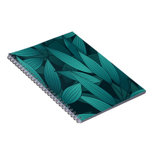Gradiënt tropische bladeren notitieboek (Rechterzijde)