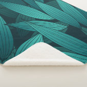 Gradiënt tropische bladeren sherpa deken (3/4)