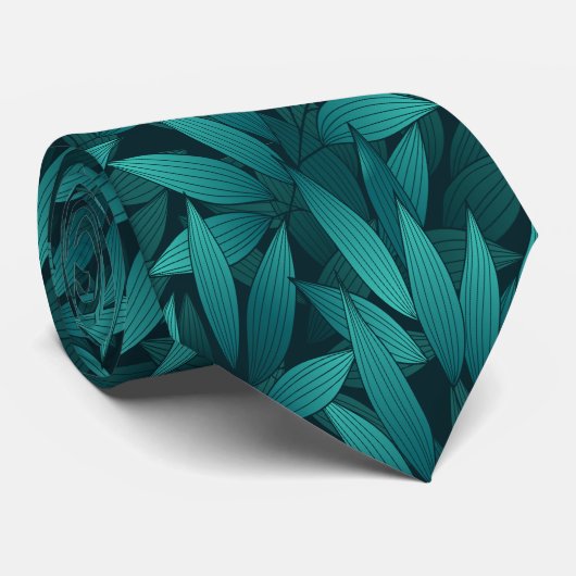 Gradiënt tropische bladeren stropdas (Opgerold)