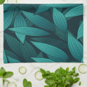 Gradiënt tropische bladeren theedoek (Gevouwen)