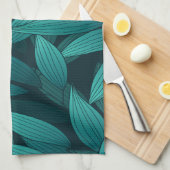Gradiënt tropische bladeren theedoek (Quarter Fold)
