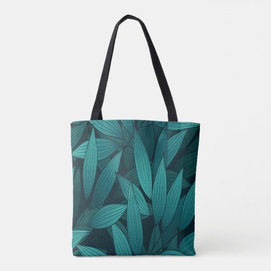 Gradiënt tropische bladeren tote bag (Achterkant)