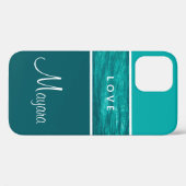 Gradiënt Turquoise Telefoon Case voor Meisjes (Achterkant (horizontaal))