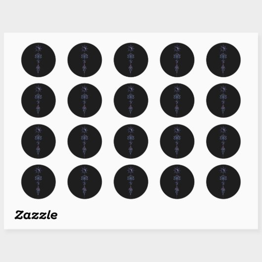 Gradient Unalome Groep Ronde Sticker (Vel)