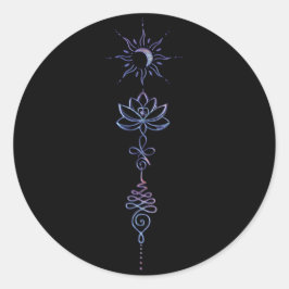 Gradient Unalome Groep  Ronde Sticker