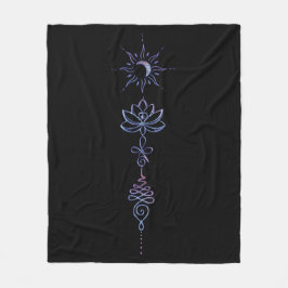 Gradient Unalome Group Fleece Deken