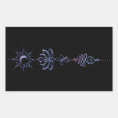 Gradient Unalome Group  Rechthoekige Sticker (Voorkant)