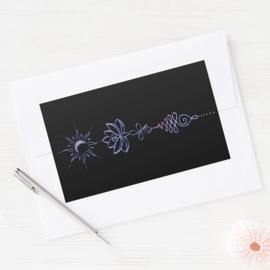 Gradient Unalome Group  Rechthoekige Sticker (Envelop)