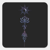 Gradient Unalome Group  Vierkante Sticker (Voorkant)