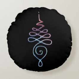 Gradient Unalome Rond Kussen