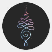 Gradient Unalome Ronde Sticker (Voorkant)