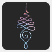 Gradient Unalome Vierkante Sticker (Voorkant)