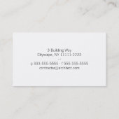 Gradiënt Upside Downtown Horizontale Architect Visitekaartje (Achterkant)