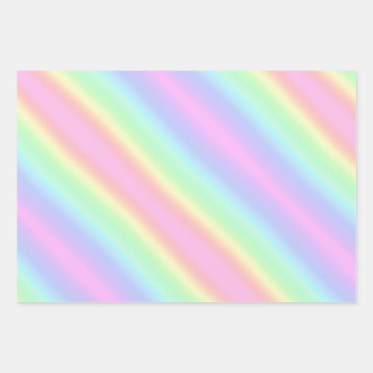 Gradiënt van onkruidnagelregenboogstrips inpakpapier vel (Voorkant 3)