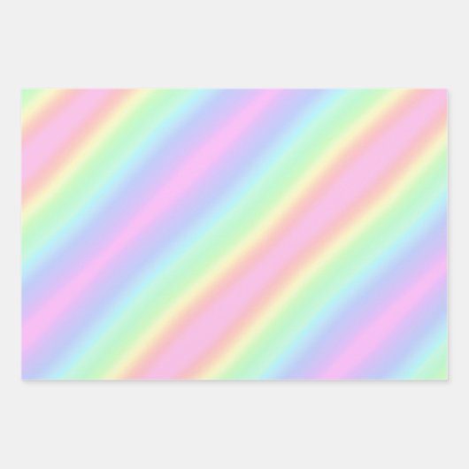 Gradiënt van onkruidnagelregenboogstrips inpakpapier vel (Voorkant)